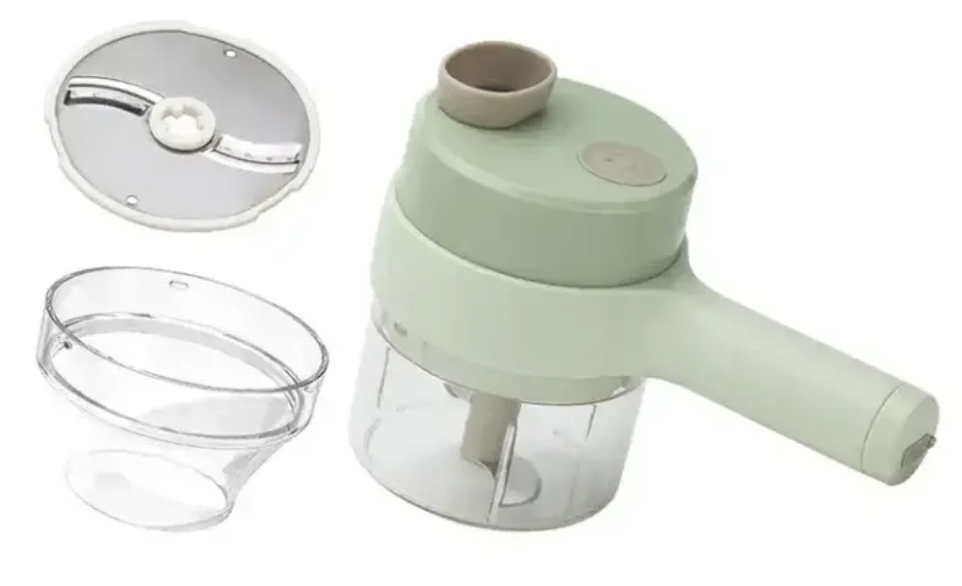 Affettatrice mandolina portatile 4 in 1 di tritatutto elettrico