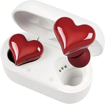 Auricolari wireless alla moda a forma di cuore