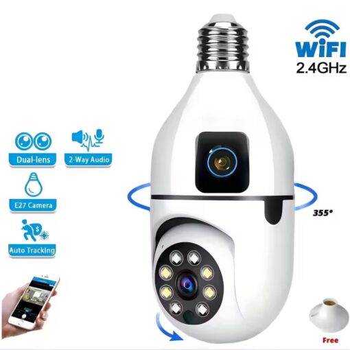 Telecamera lampadina IP Wi-Fi Dual Lens YOOSEE 4MP E27
