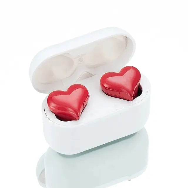 Auricolari wireless alla moda a forma di cuore